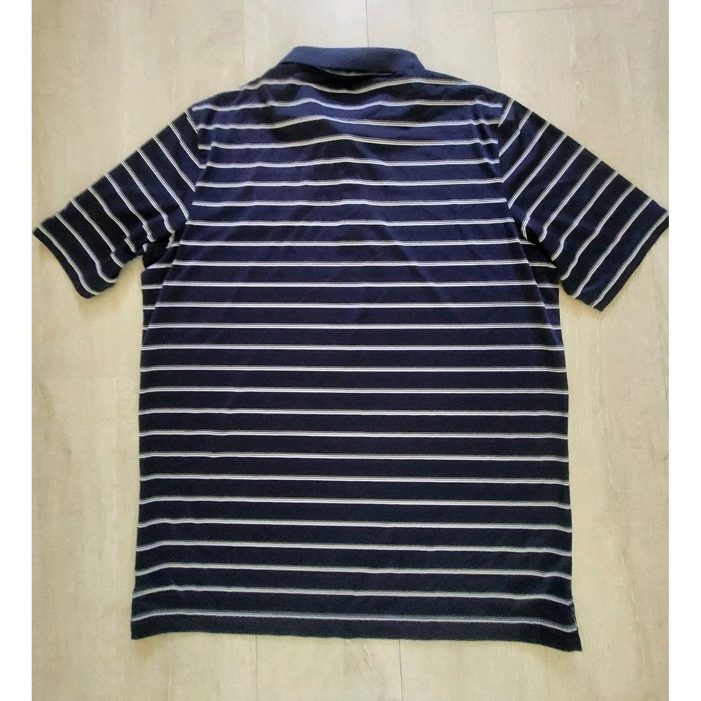 Under Armour Auburn Tigers Mens XL Navy Blue Striped HeatGear Loose Polo Shirt - Picture 5 of 6